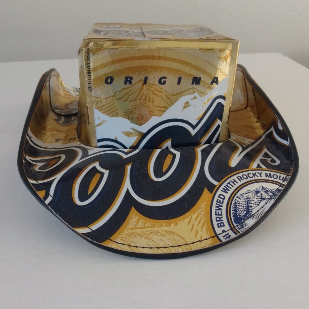 Coors Beer Box Hat. OS